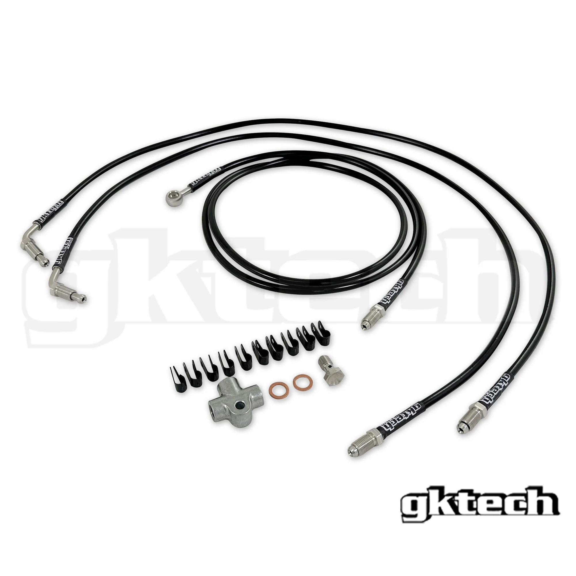 240sx/Skyline stand alone SS e-brake braided brake line kit - Image 3