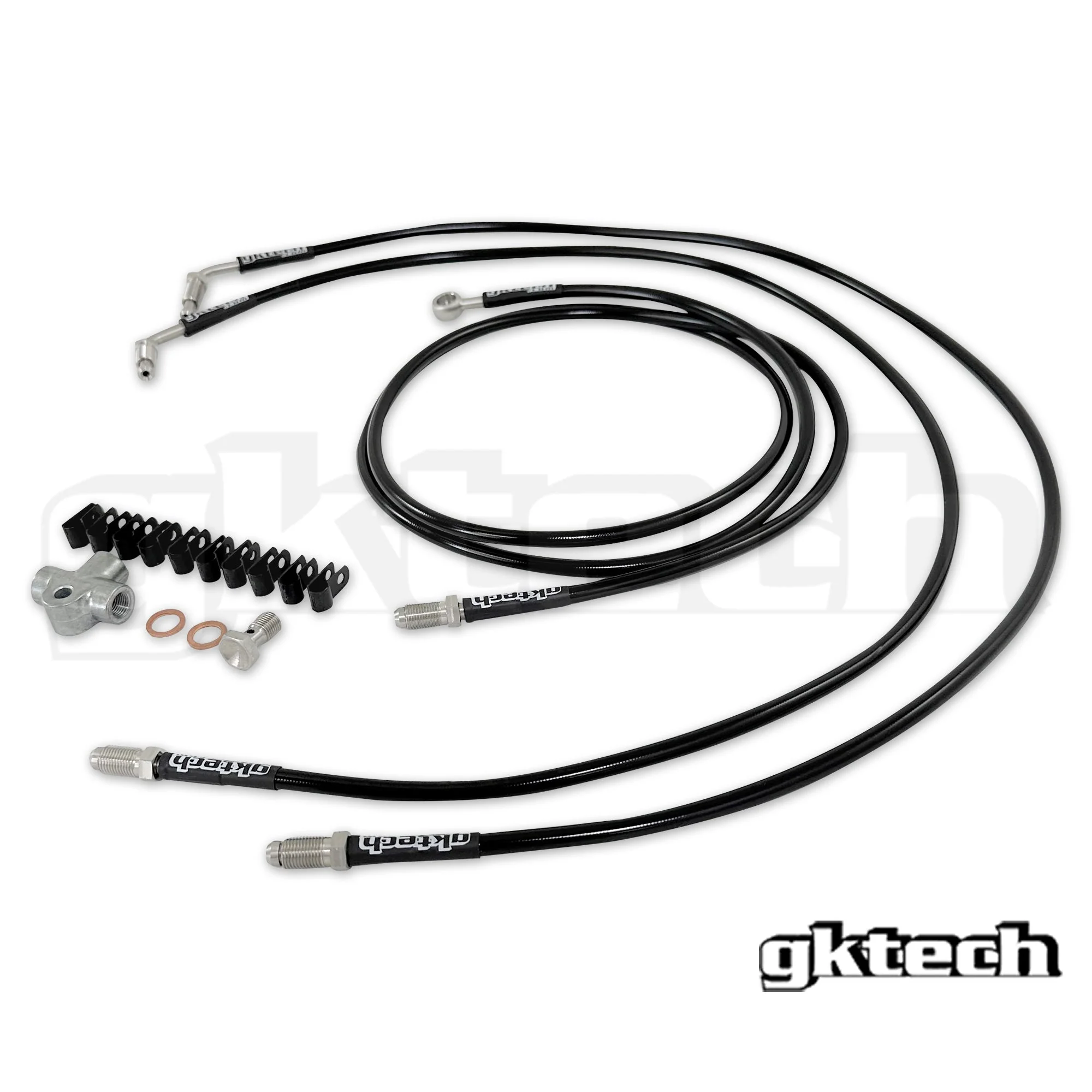 240sx/Skyline stand alone SS e-brake braided brake line kit - Image 4