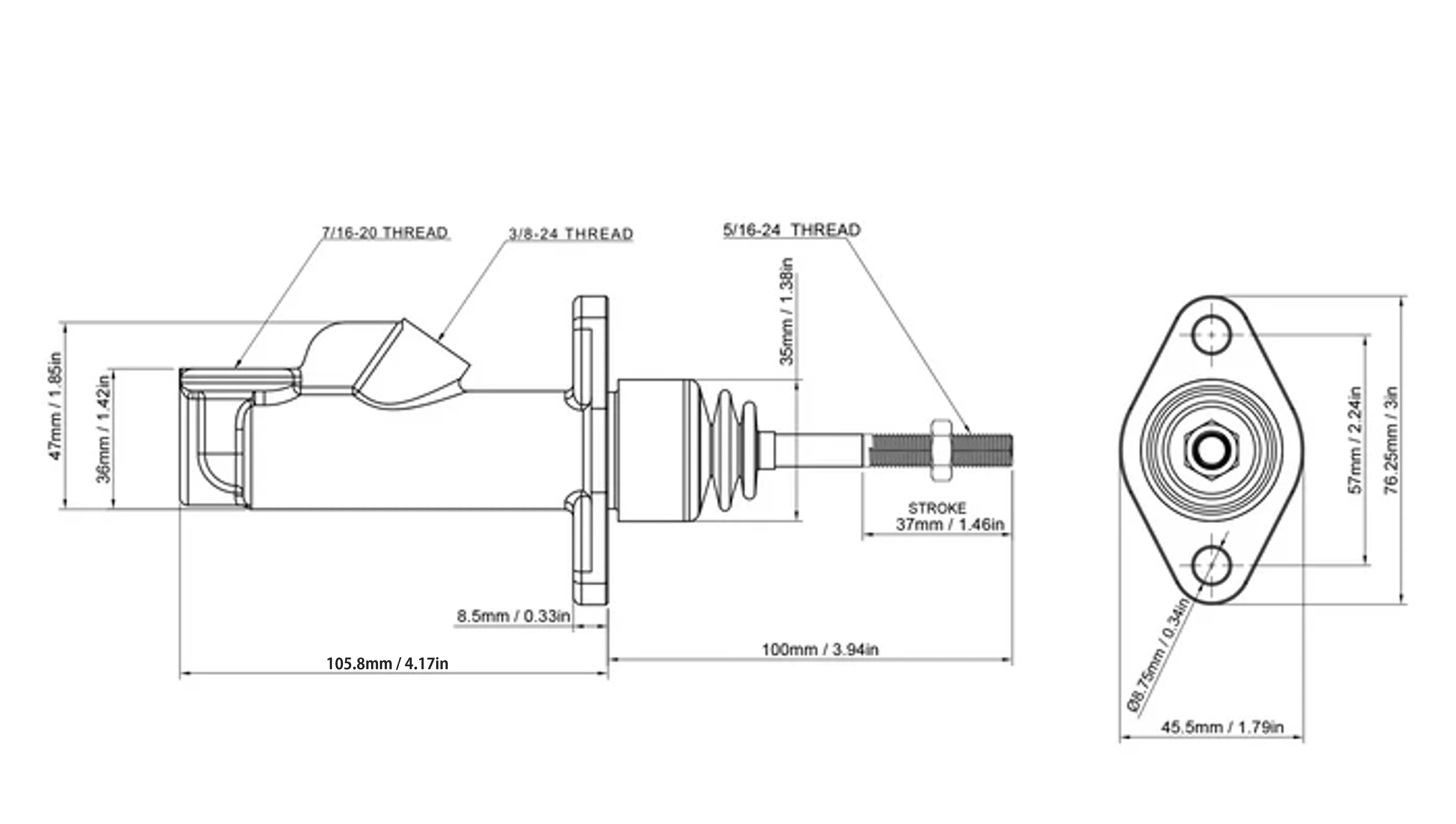Clutch master cylinder adapter to suit 240sx/Skyline - Image 7
