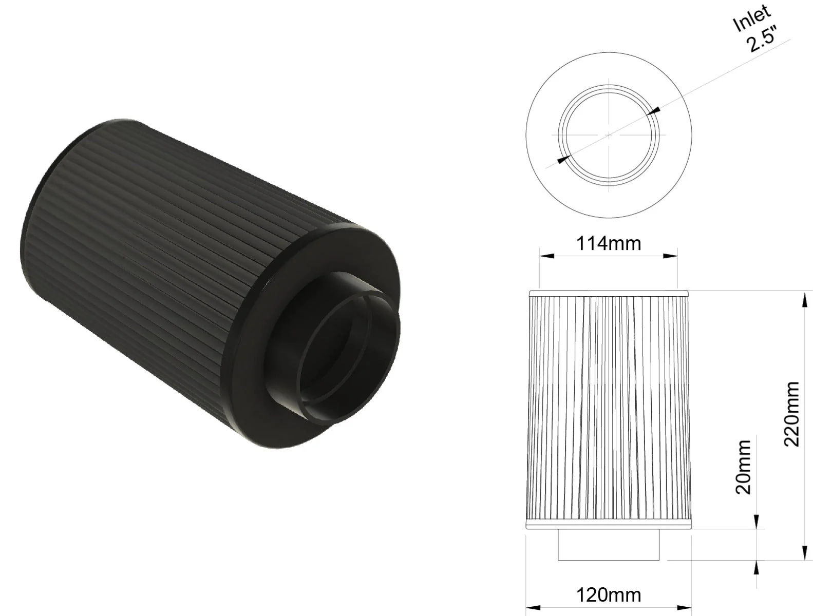Replacement pod filter for 370z Cold Air Intake - Image 6