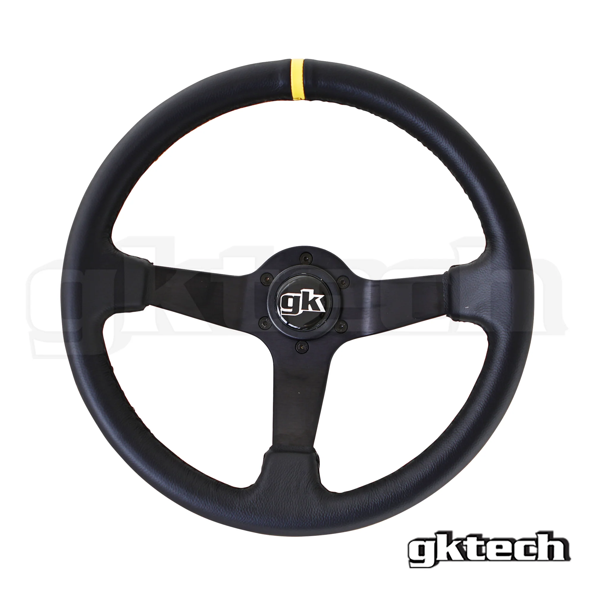 Steering wheel 350mm Deep dished leather - Image 3
