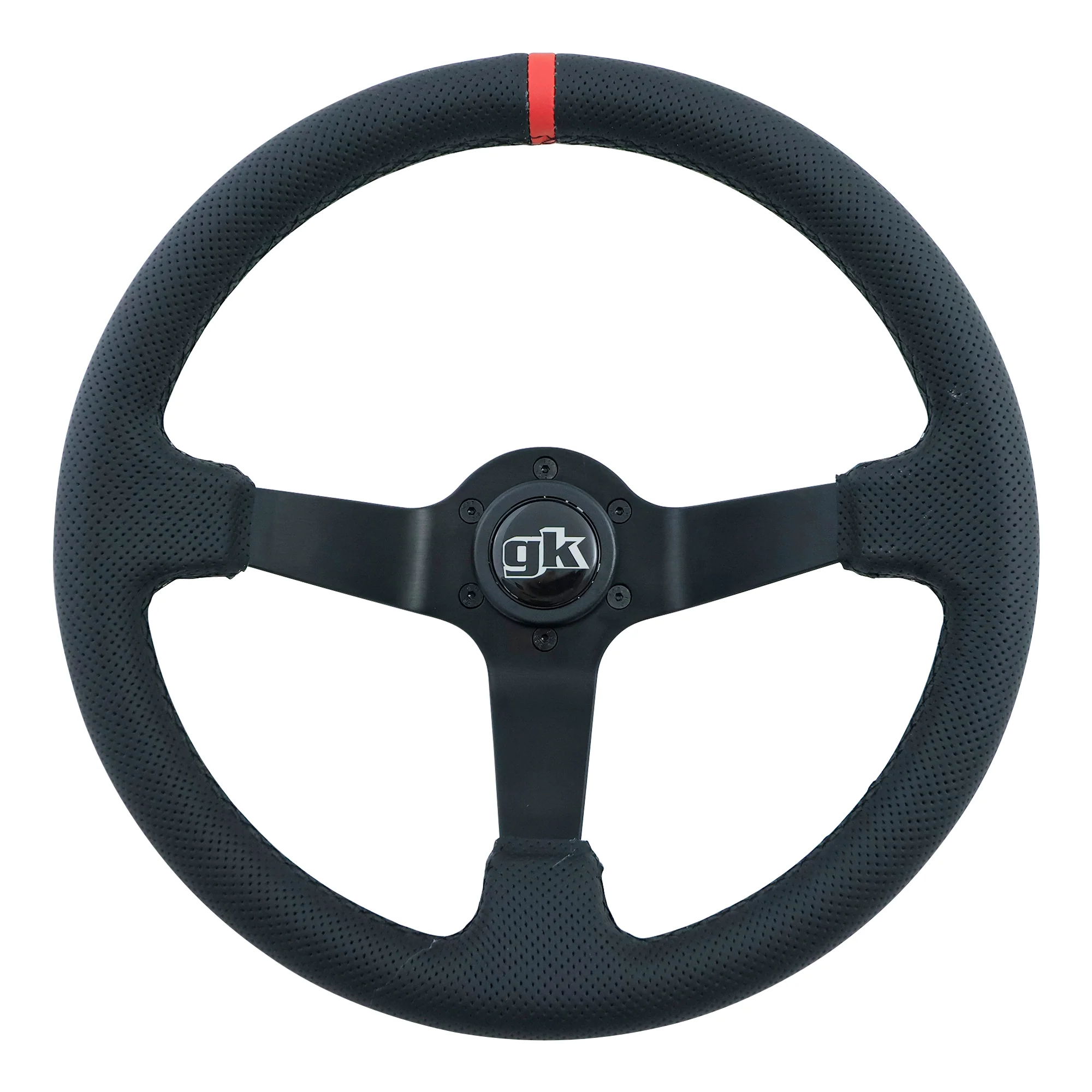 Steering wheel 350mm Deep dished perforated leather - Image 3