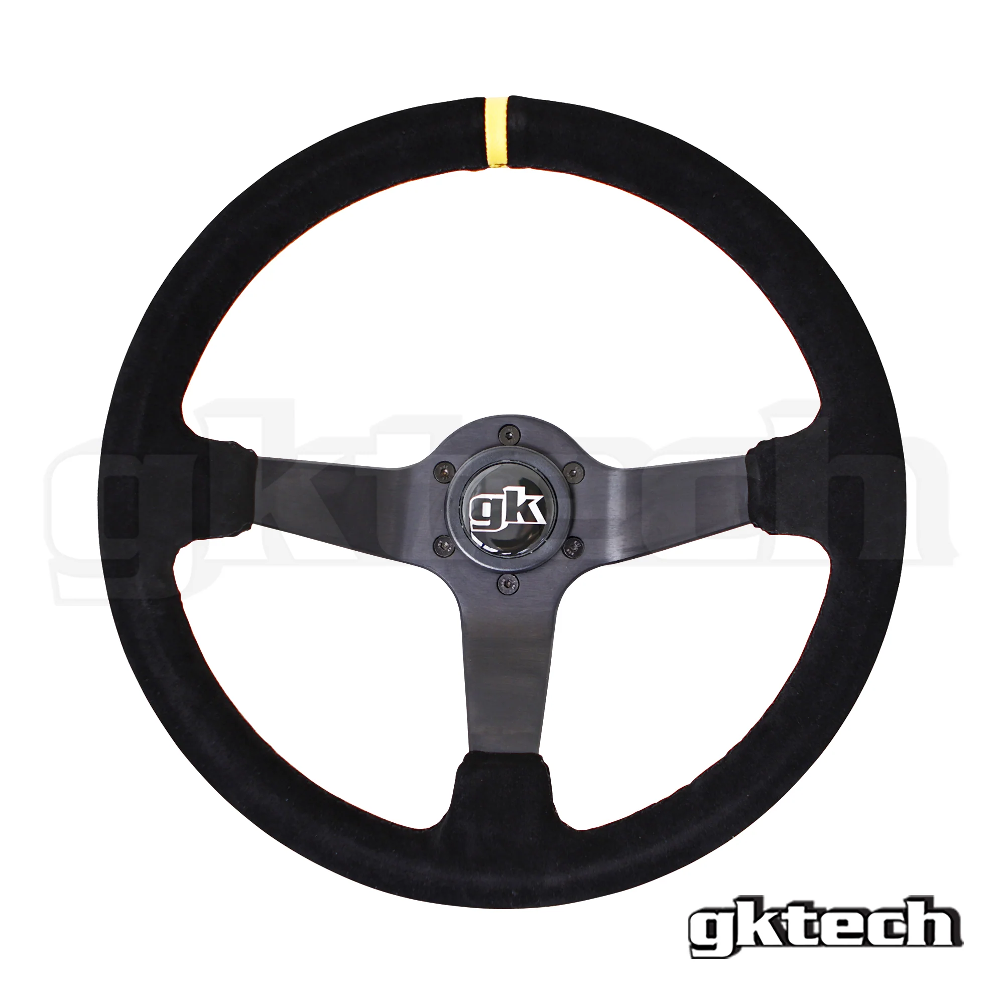 Steering wheel 350mm Deep dished suede - Image 3
