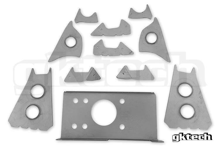 V2 S13 240sx/R32 GTS-T Skyline subframe weld in reinforcement plates - Image 3